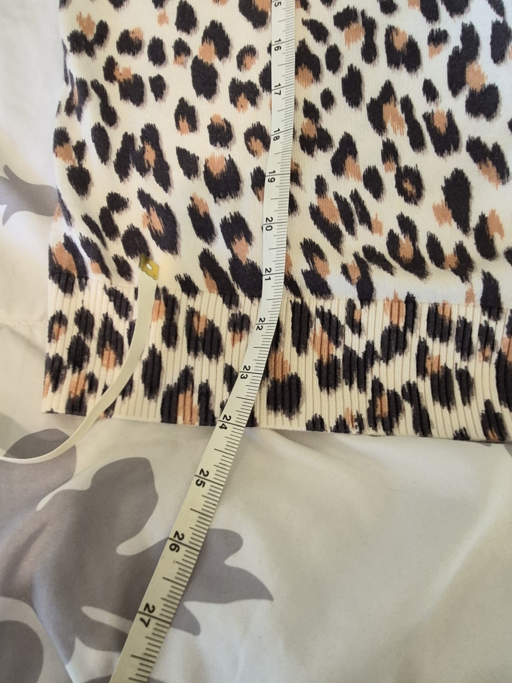 LOFT Leopard Print Cardigan in Cream, Brown & Black - Picture 6 of 8